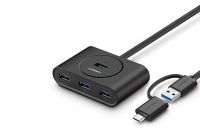 Bộ chia cổng USB 3.0/ Type C sang 4 cổng USB 3.0 UGREEN 40850 – Tốc độ truyền lên đến 5Gbps, đèn led hiển thị hoạt động